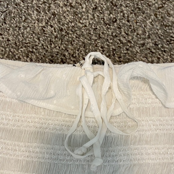 American Eagle Outfitters Strapless White Dress with Pockets - Picture 3 of 12